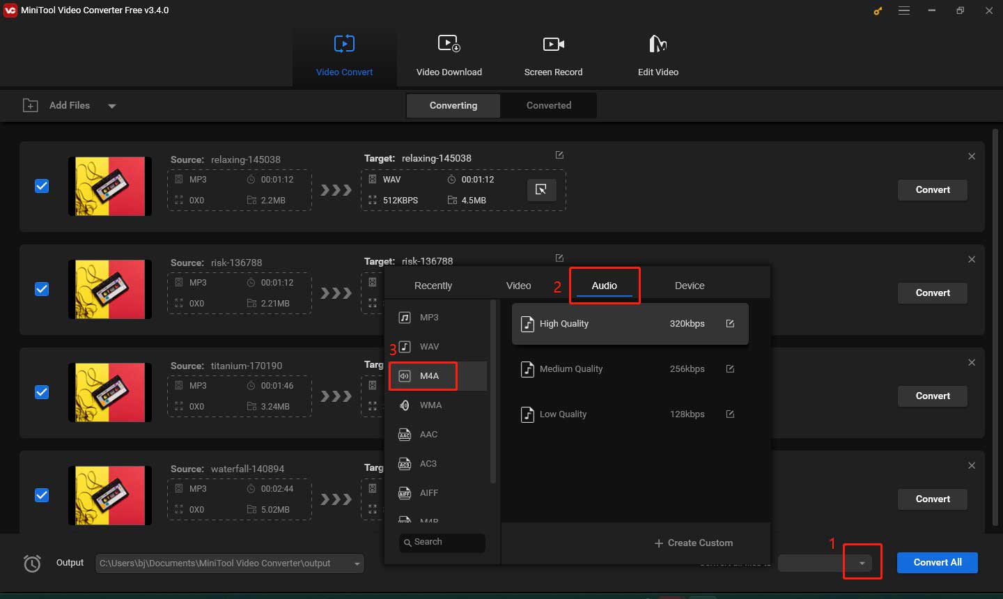 convert audio in bulk