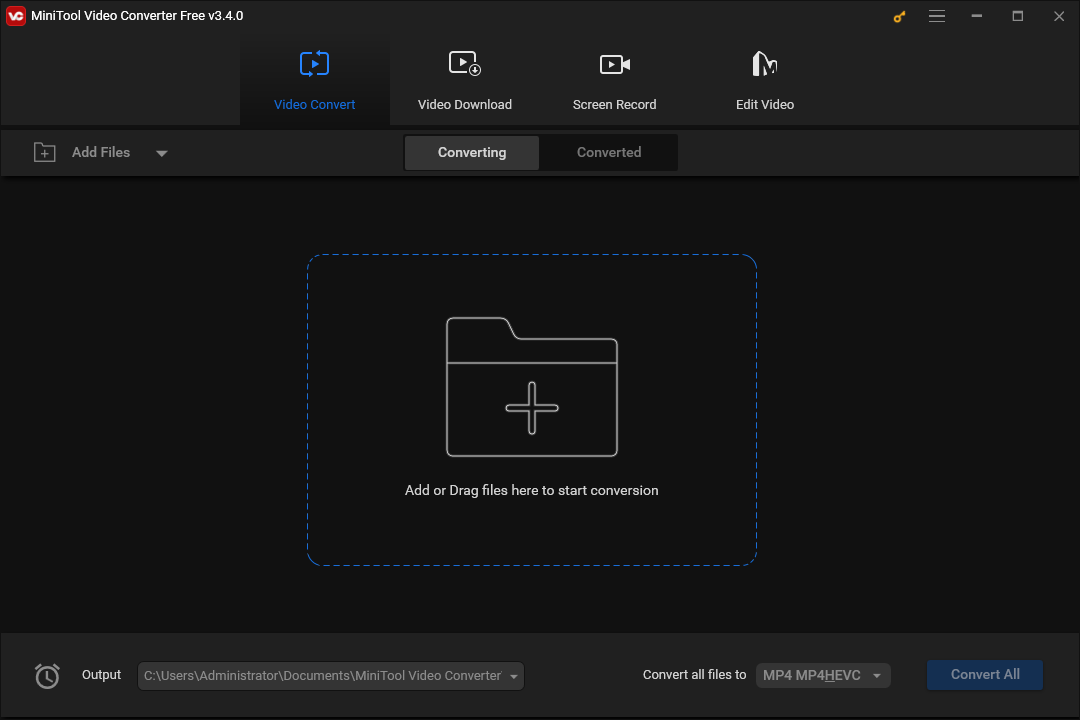 interface of MiniTool Video Converter