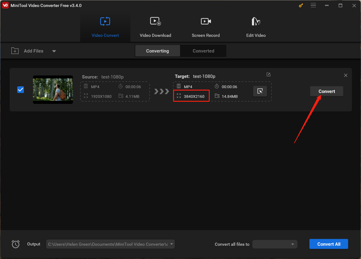 convert video to 4K