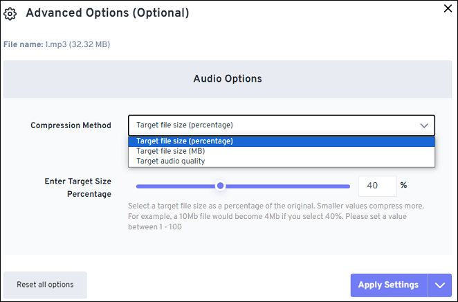 choose a compression method