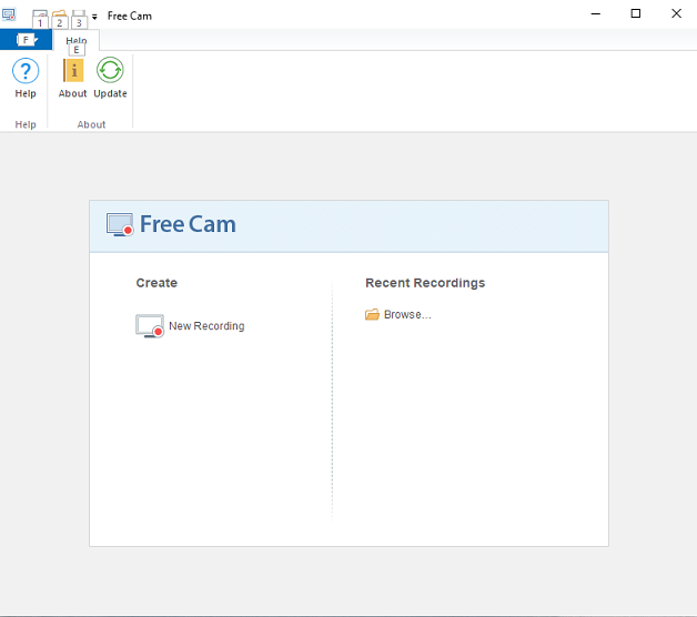 interface of Free Cam