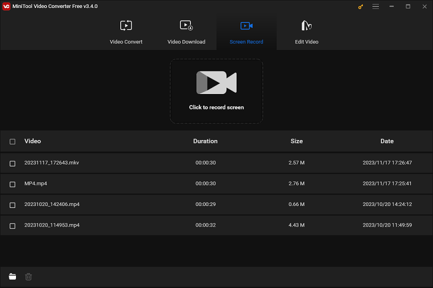 open MiniTool Screen Recorder