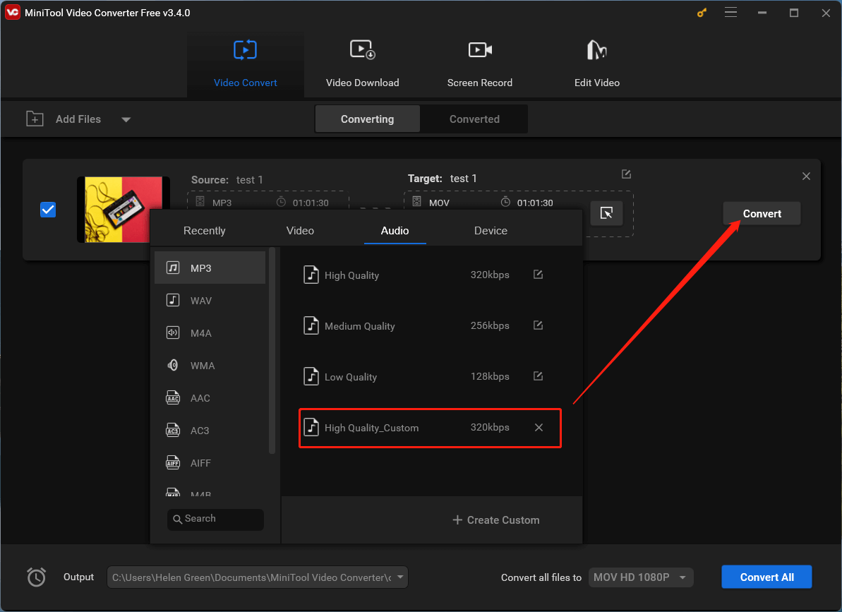 convert to the new sample rate