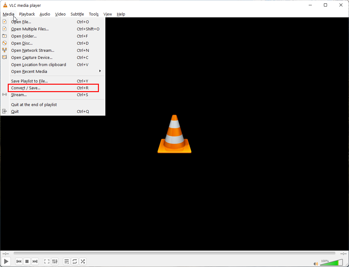 select “Convert / Save” in VLC
