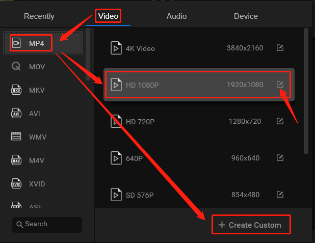 choose target Palworld video format