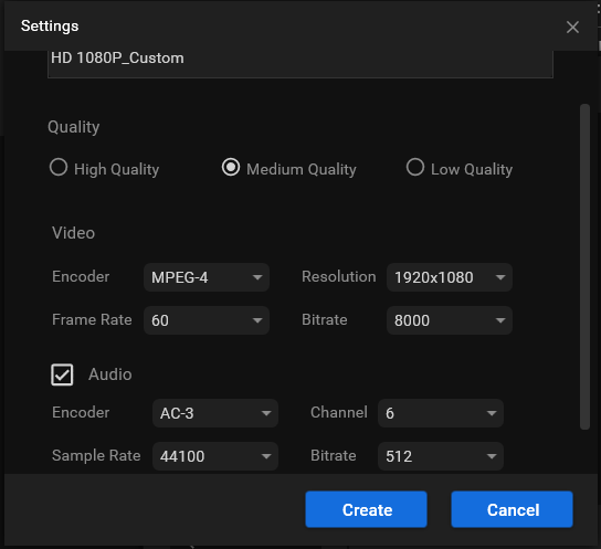 specify target Palworld video parameters