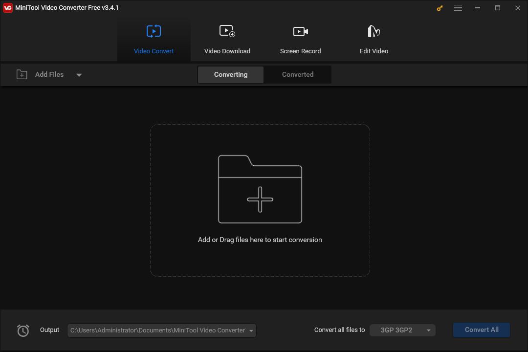 interface of MiniTool Video Converter