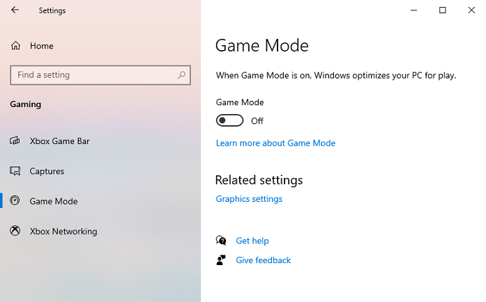 disable Windows Gaming options
