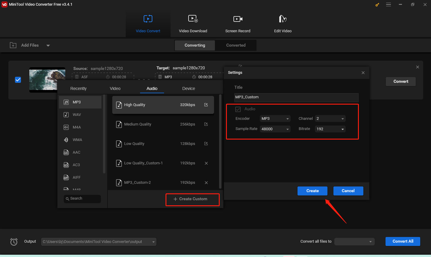 customize the output format