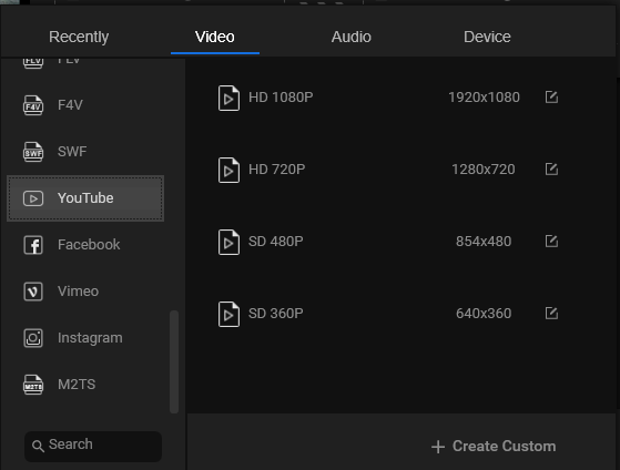 choose output format