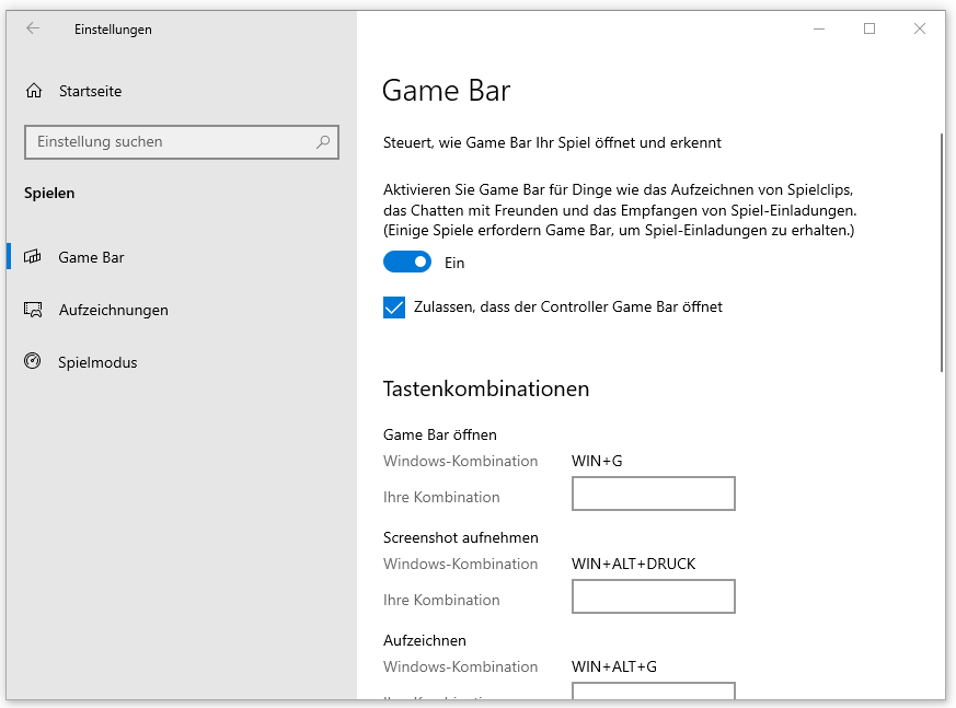 Windows 10 Game Bar