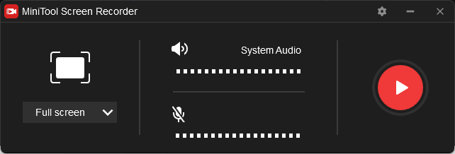 interface of MiniTool Screen Recorder