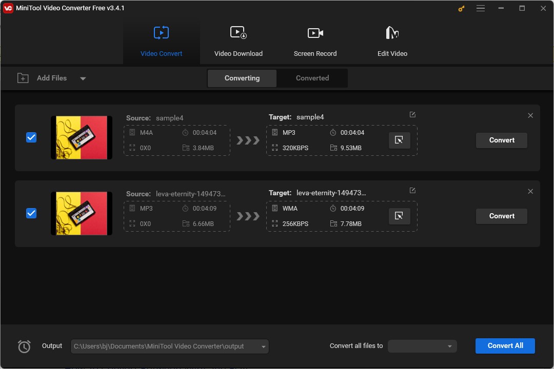 interface of MiniTool Video Converter