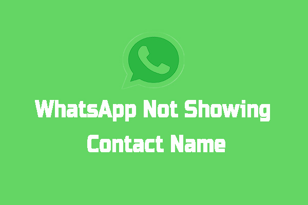 How to Fix WhatsApp Not Showing Contact Names? 7 Ways for You