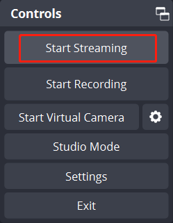 click the Start Streaming button