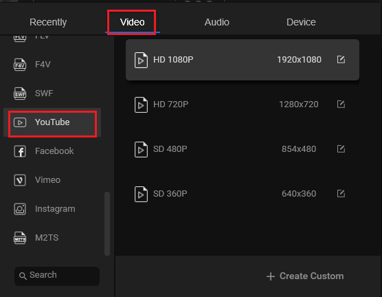 choose the output format