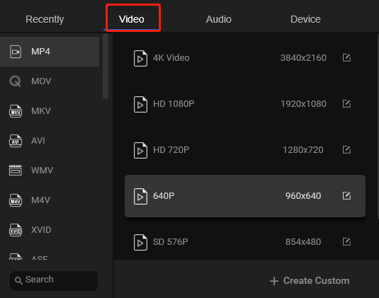 choose a lower resolution to compress video