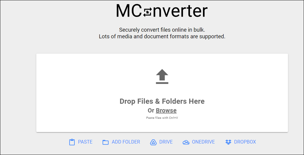 the interface of MConverter