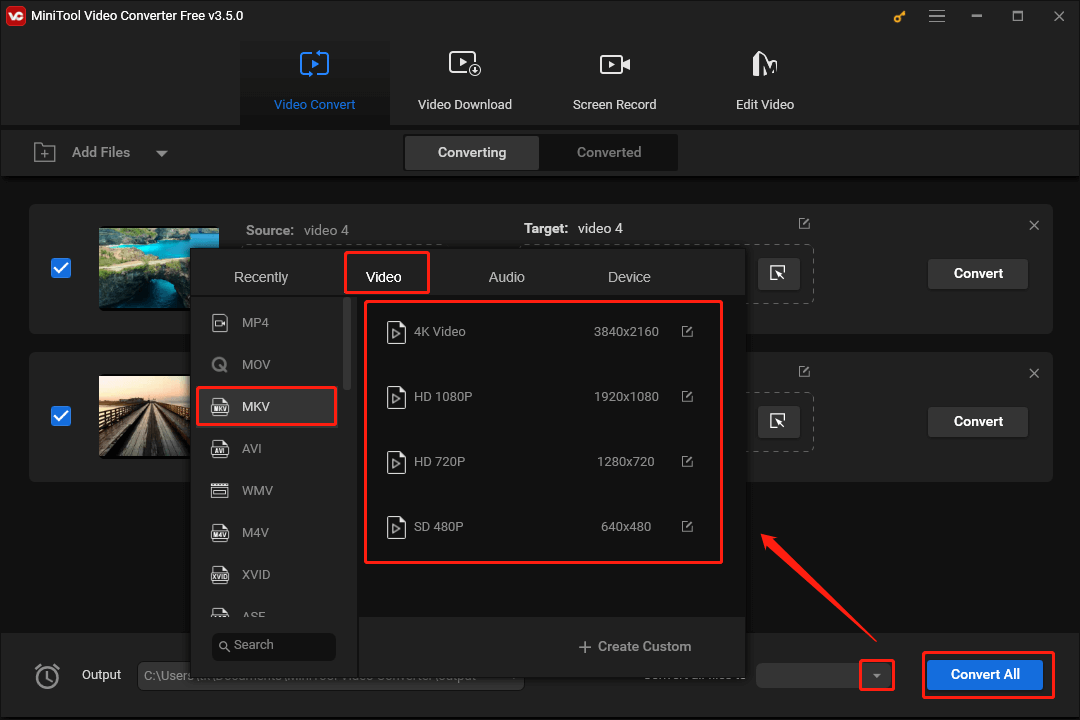 Choose the Output Format for ASF Files