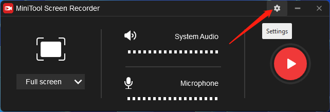 Click the Settings Icon