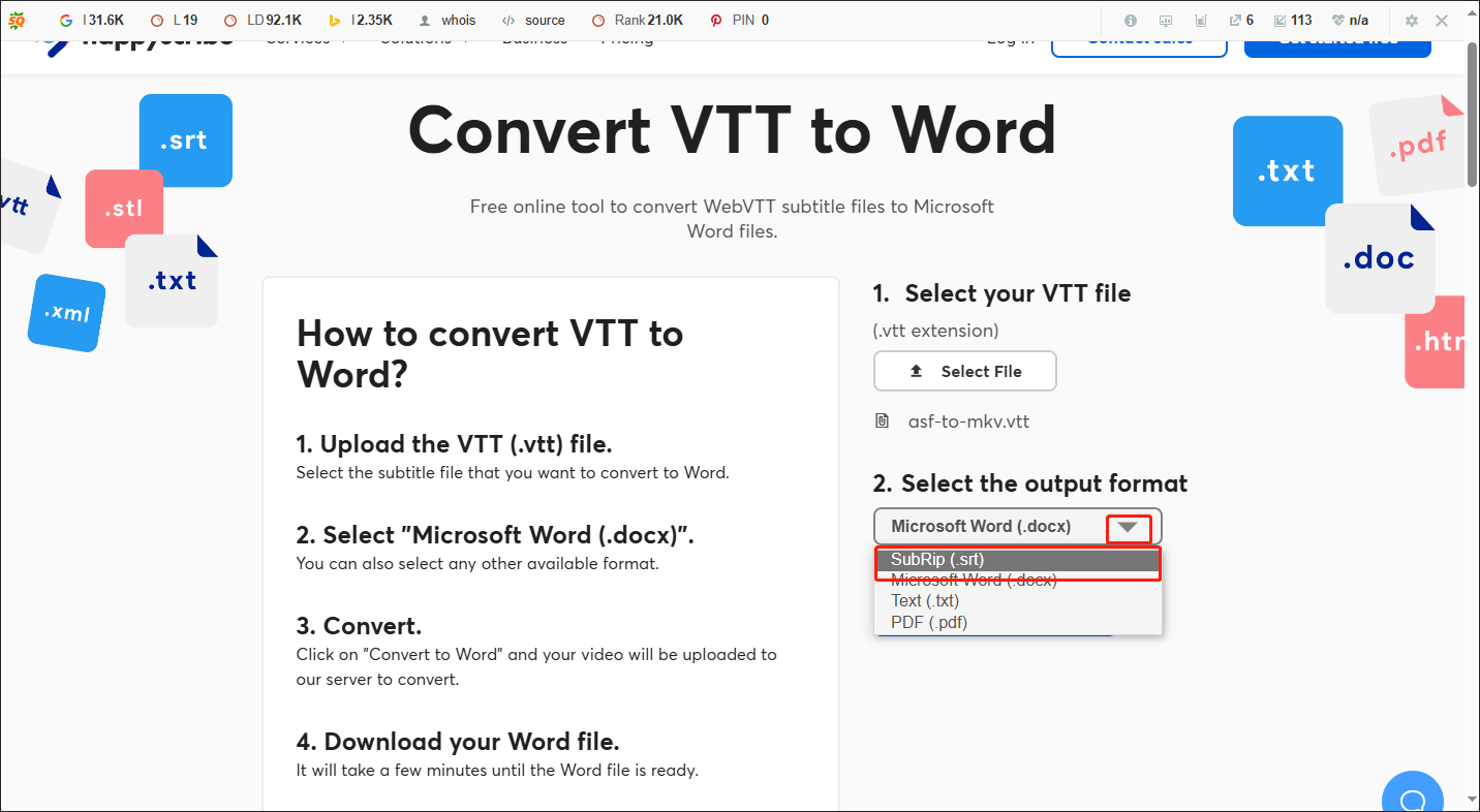 What Are the VTT and SRT Files & How to Convert VTT to SRT?