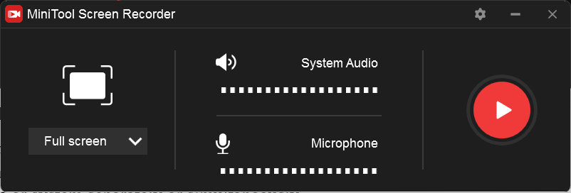 select the recording area and audio source