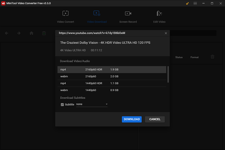 download 4K YouTube videos in 1080P