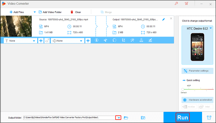 choose a save location and start converting