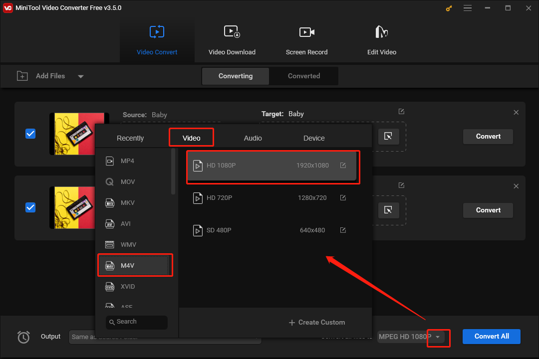 Choose a Uniform Output Format