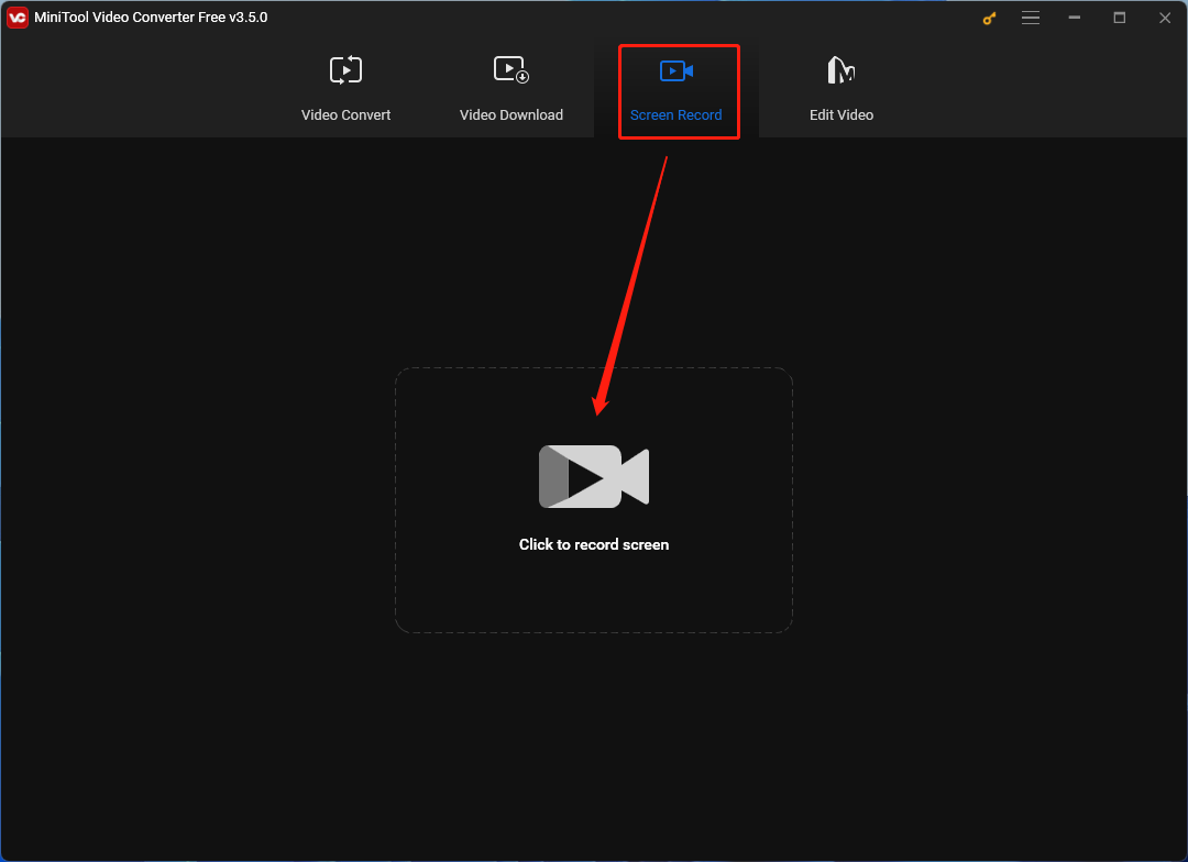 Screen Record in MiniTool Video Converter