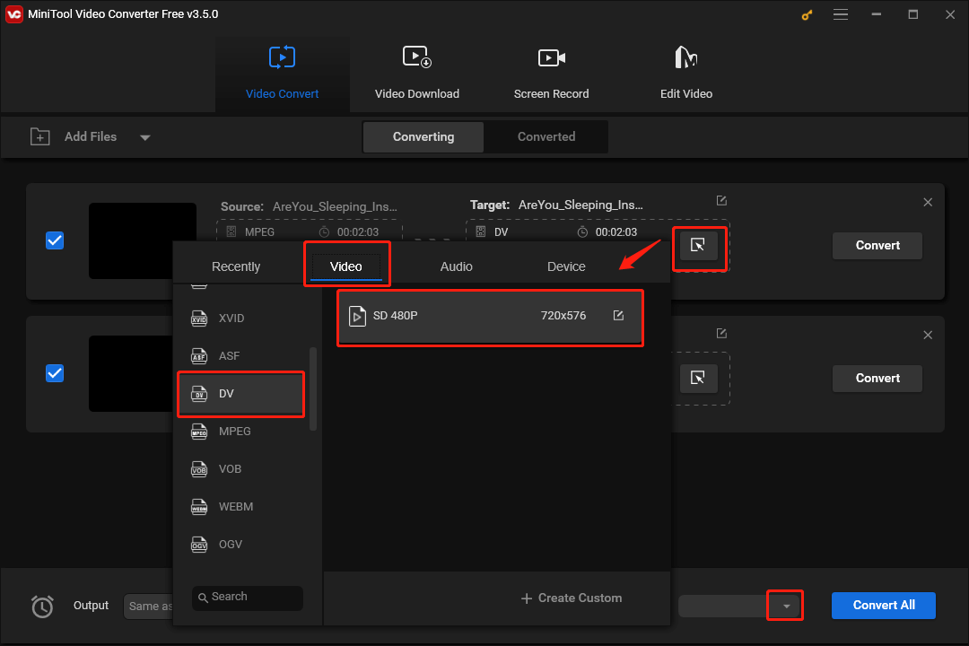 Choose an Output Format