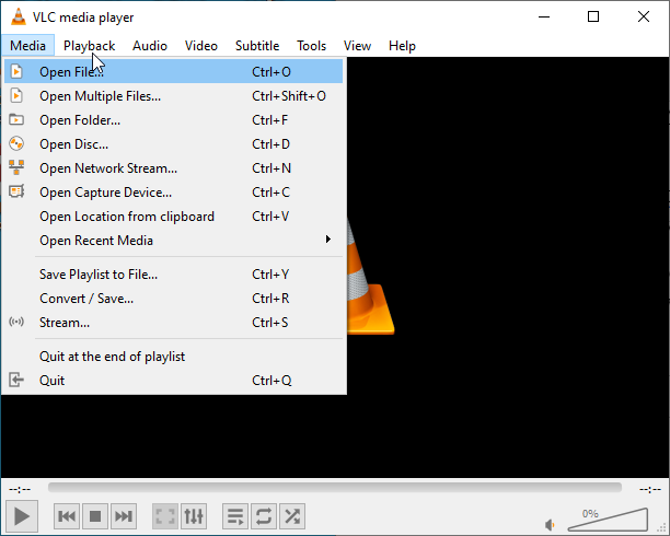 open the file with VLC