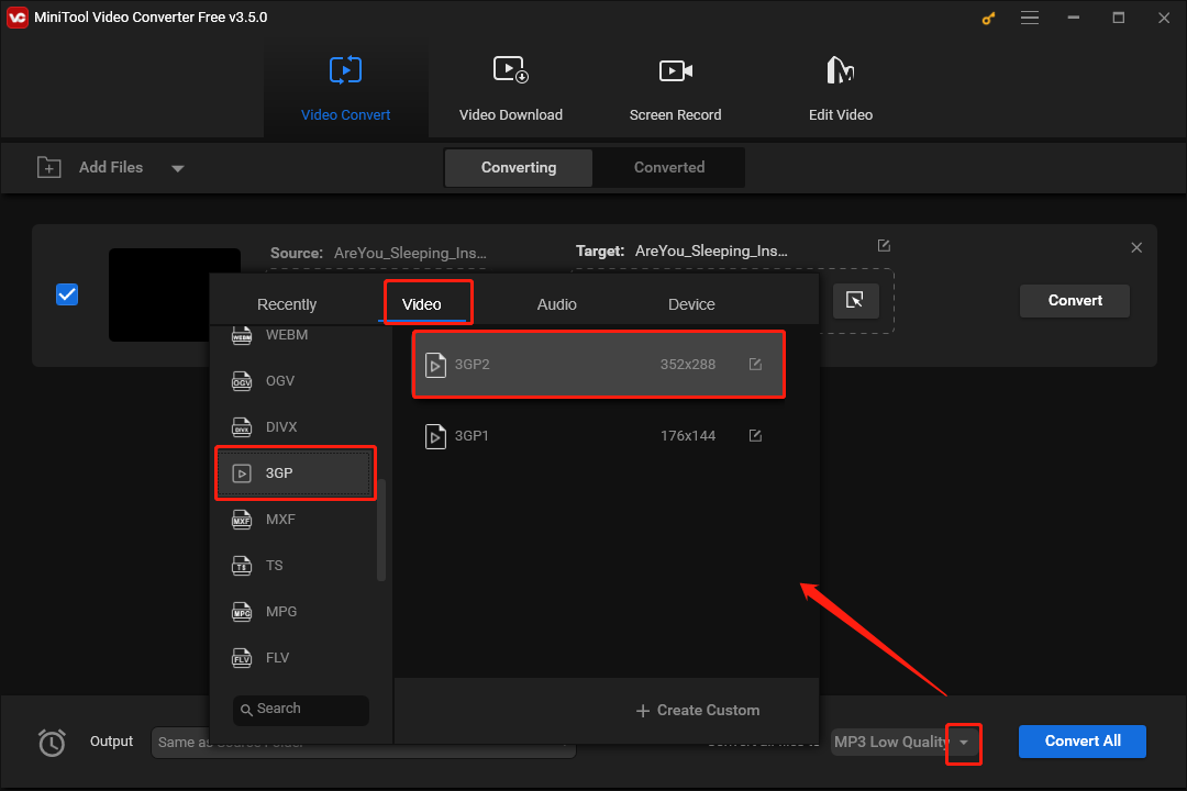 Choose an Output Format