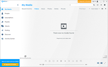 The Interface of RealPlayer 