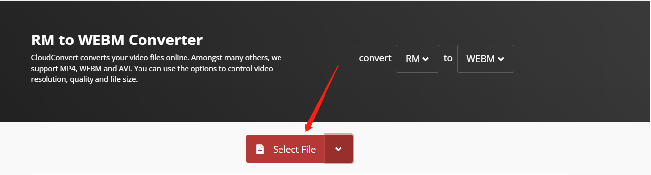 Click on the Select File Button