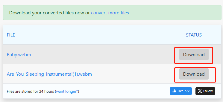 Download Your Converted Files