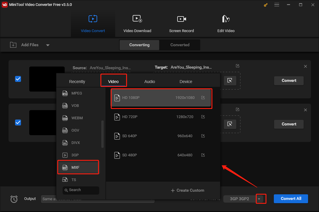 Choose a Uniform Output Format