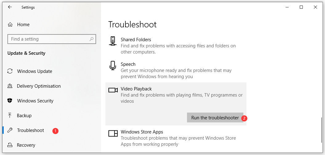 Run the Troubleshooter