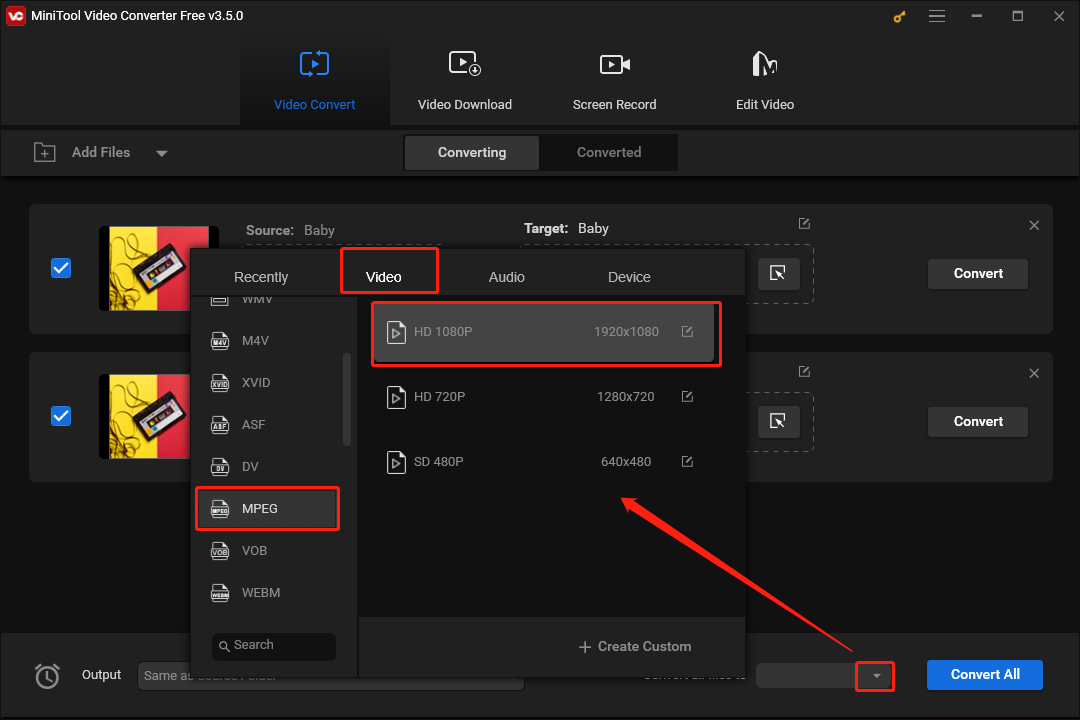 Choose a Uniform Output Format