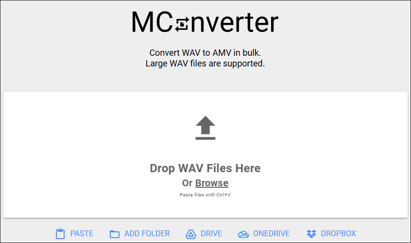 The Conversion Page of MConverter