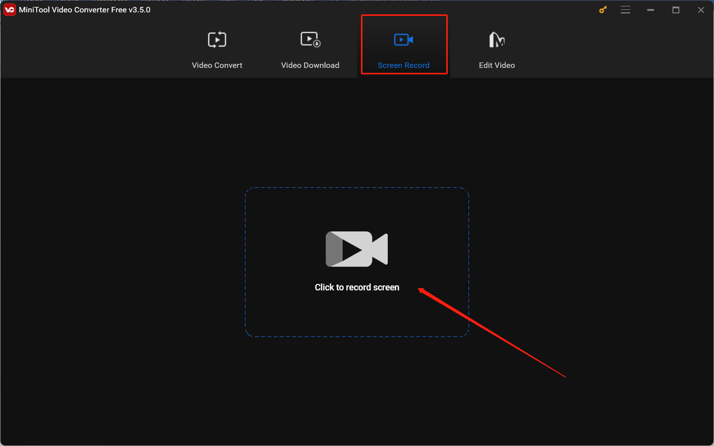 Bildschirm aufnehmen in MiniTool Video Converter