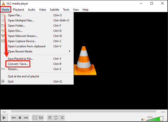 the VLC media player window