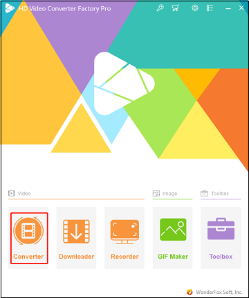 the main interface of WonderFox HD Video Converter Factory Pro