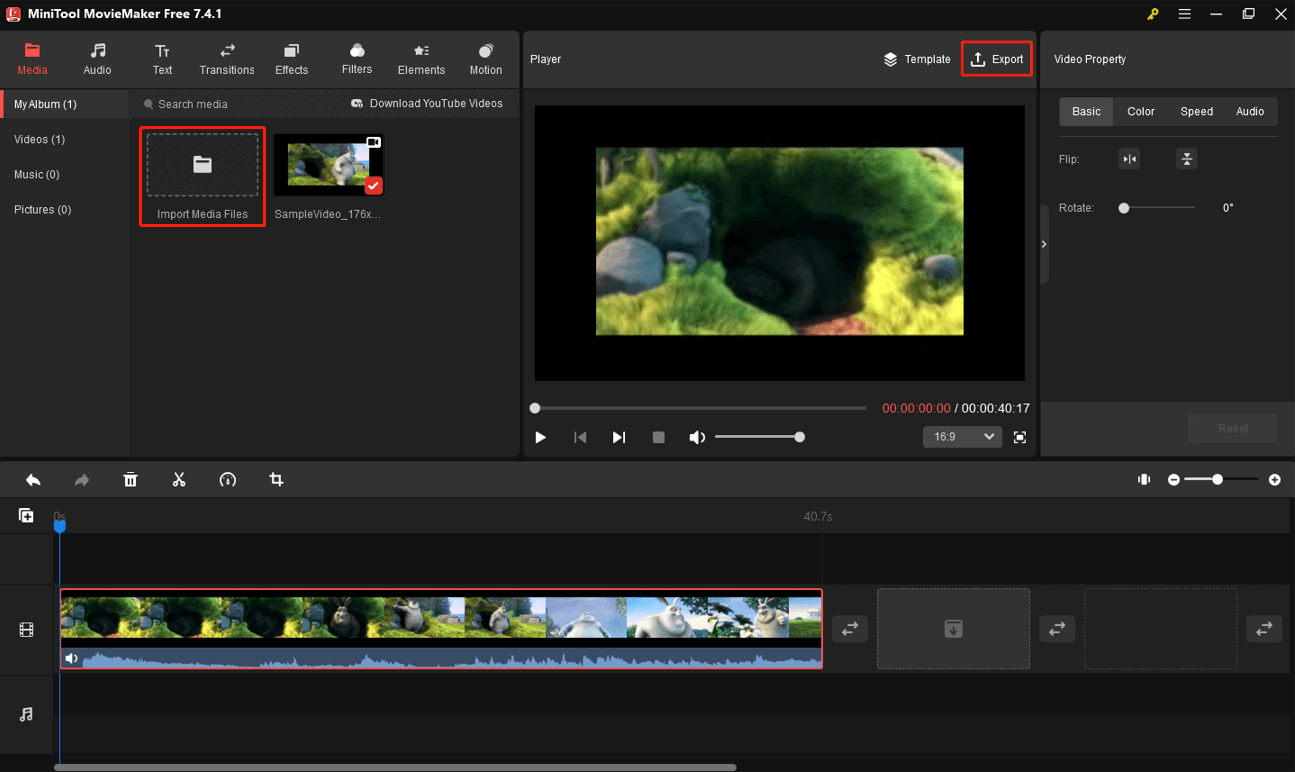 MiniTool MovieMakerでファイルをMP4に変換する