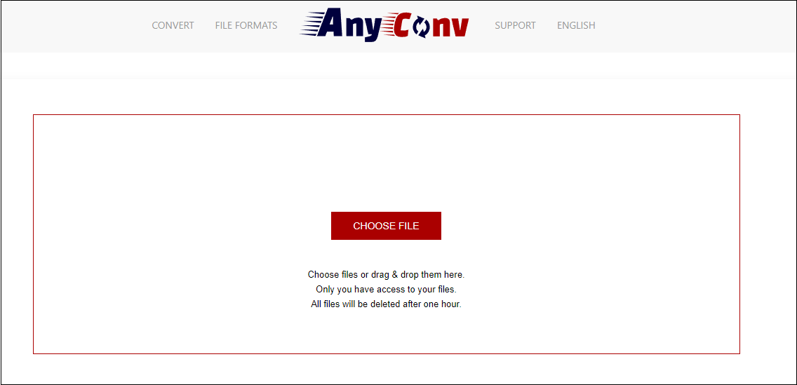 the interface of AnyConv