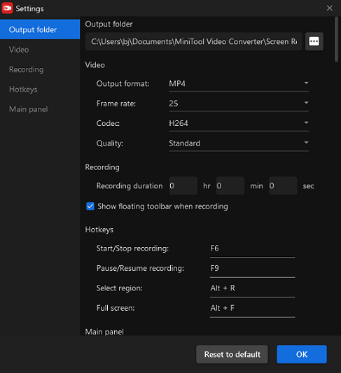 customize the parameters