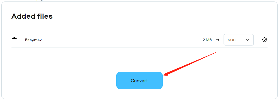 Click on the Convert Button