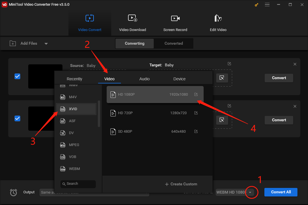 Choose a Uniform Output Format