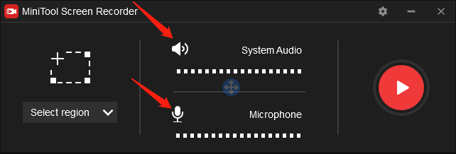 Click on the System Audio Icon and Microphone Icon