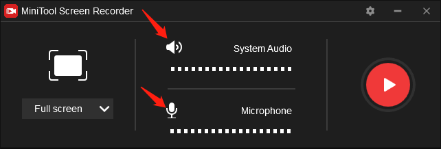 Click on System Audio Icon and Microphone Audio Icon